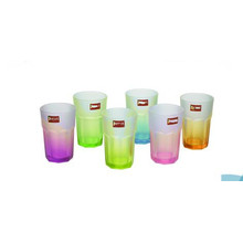 Color y copa de vidrio de agua potable de alta calidad para vasos de té